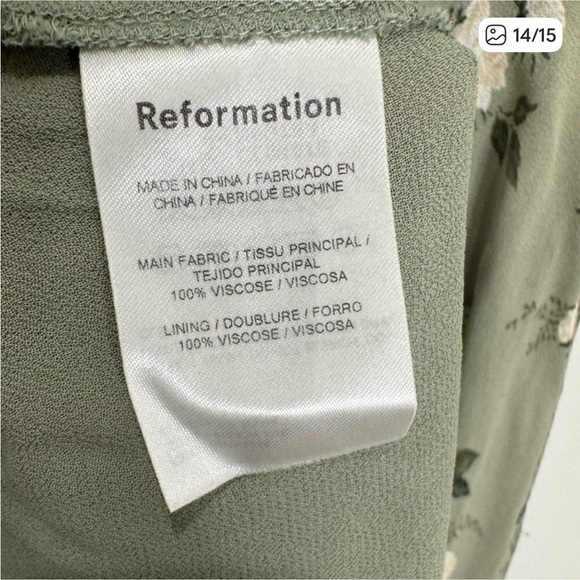 Reformation Twilight dress in Verde size 6 - Picture 8 of 8